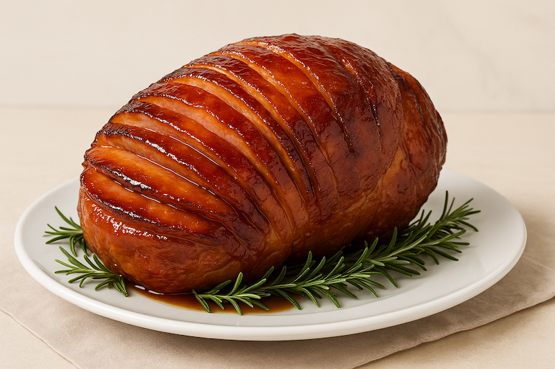Honey-Glazed Spiral Ham with Brown Sugar Mustard