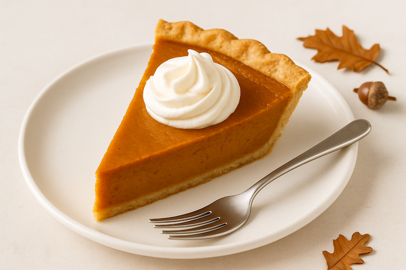 Pumpkin Pie with Whipped Cream