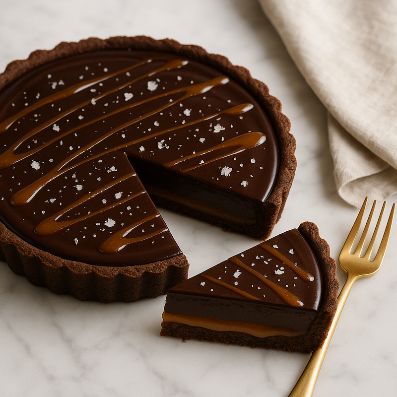 Salted Caramel Chocolate Tart